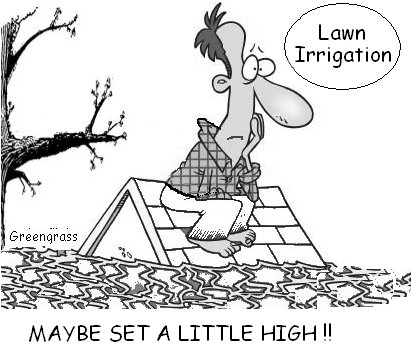 lawn irrigation. automatic sprinkler system. lawn irrigation